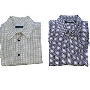 Bundle of 2 Long Sleeve Button Down Shirts Size L